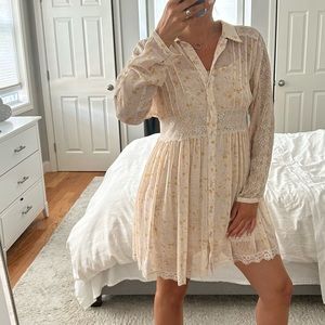 REVOLVE|Free People Sheer Romance Mini Dress